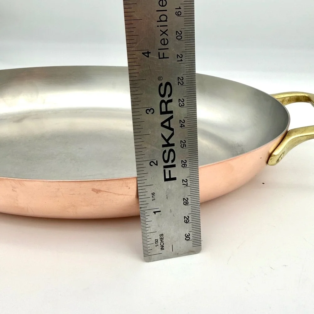 Paul Revere‎ Home Au Gratin Pan 12 in Copper Bicentennial Gold-Tone Two Handles